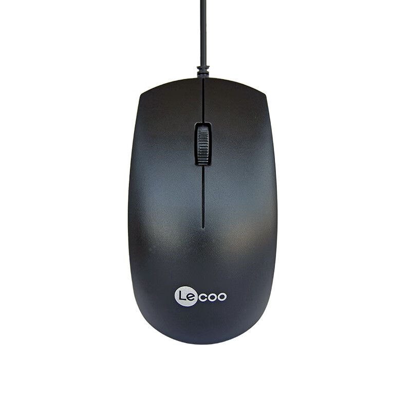 LECOO - Mouse con cable USB Lenovo LECOO MS100 - Negro