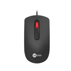LECOO - Mouse con cable USB Lenovo MS102 - Negro