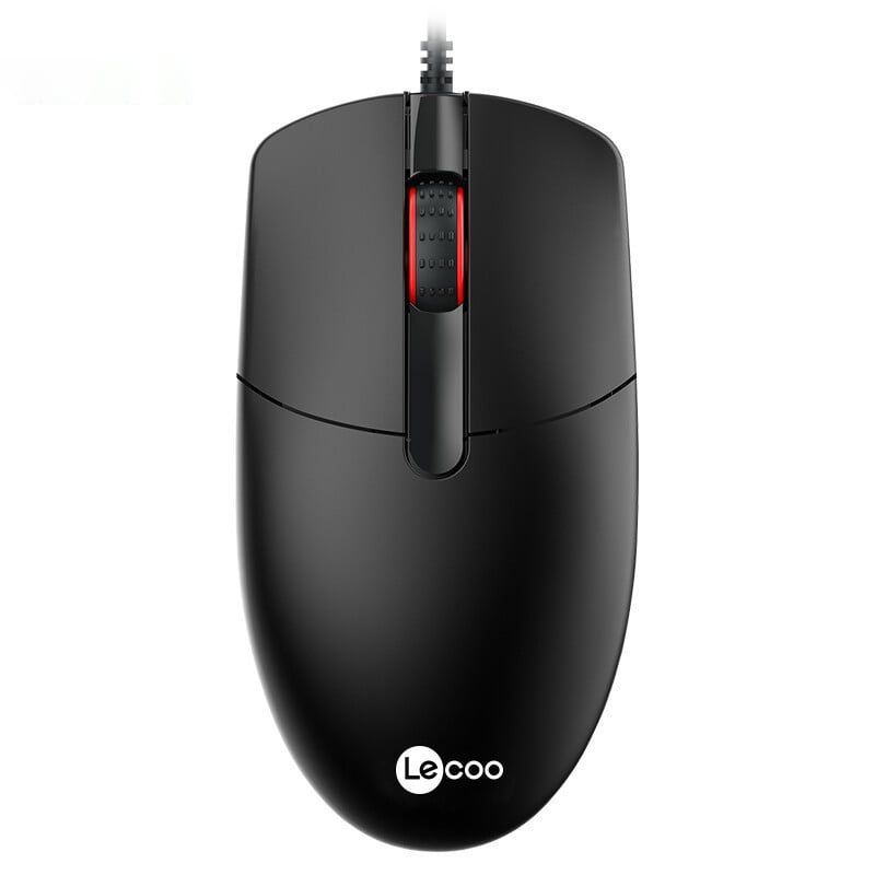LECOO - Mouse con cable USB Lenovo LECOO MS103 - Negro