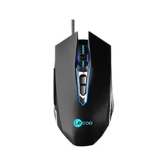 LECOO - Mouse con cable USB Lenovo MS107 - Negro