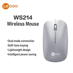 LECOO - Mouse Inalámbrico Lenovo WS214 de 24G - Plata