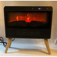 ARTIHOGAR - Chimenea Eléctrica Vintage Control Remoto Efecto Llama Real