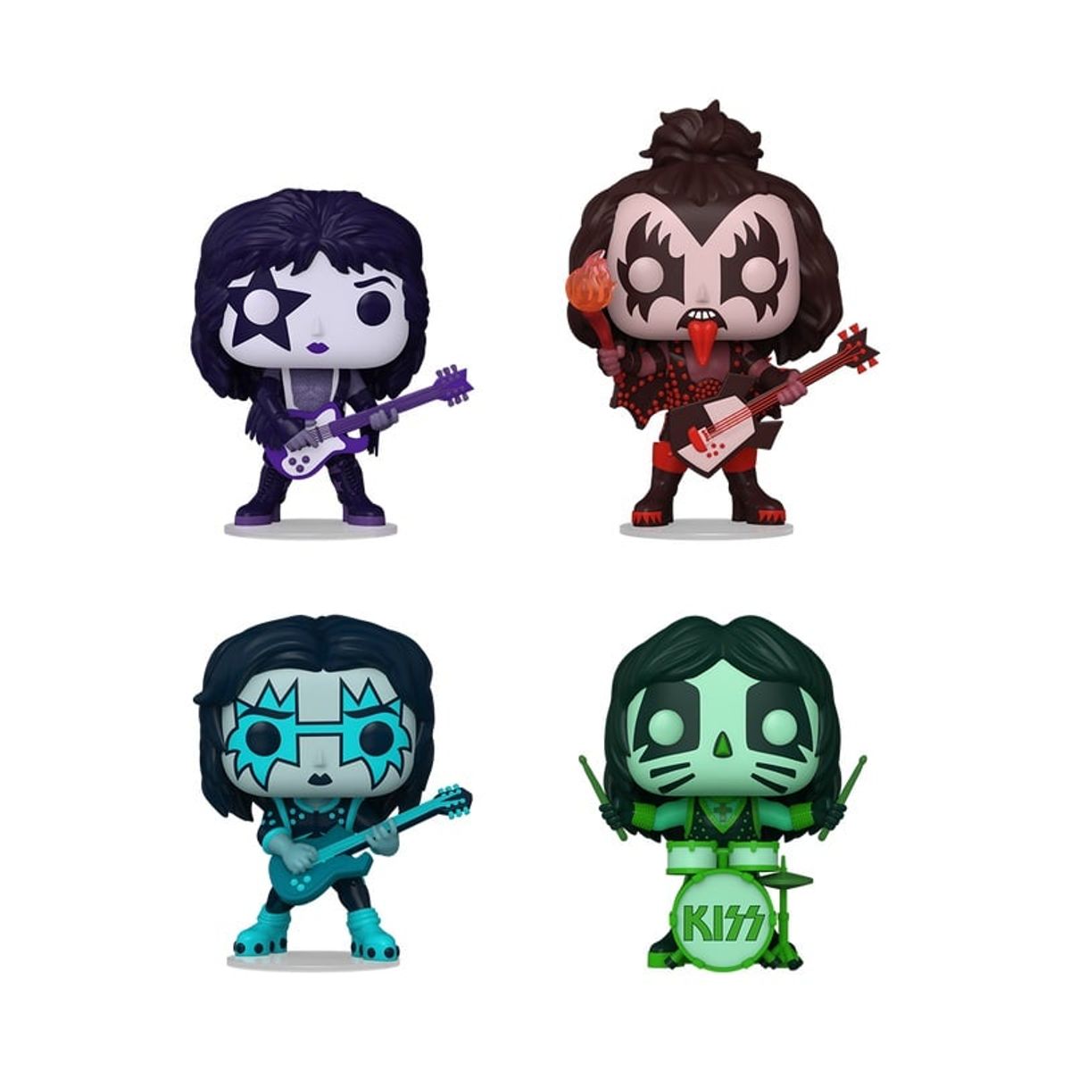 FUNKO - Funko Pop Rocks Kiss Pack Spaceman Demon Starchild Catman