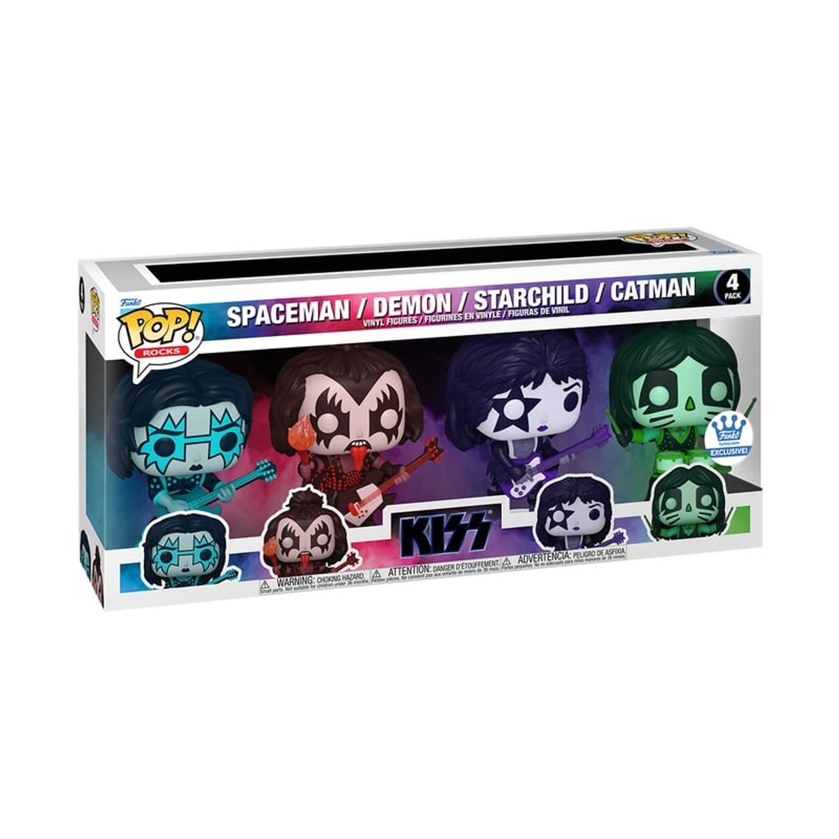 FUNKO - Funko Pop Rocks Kiss Pack Spaceman Demon Starchild Catman