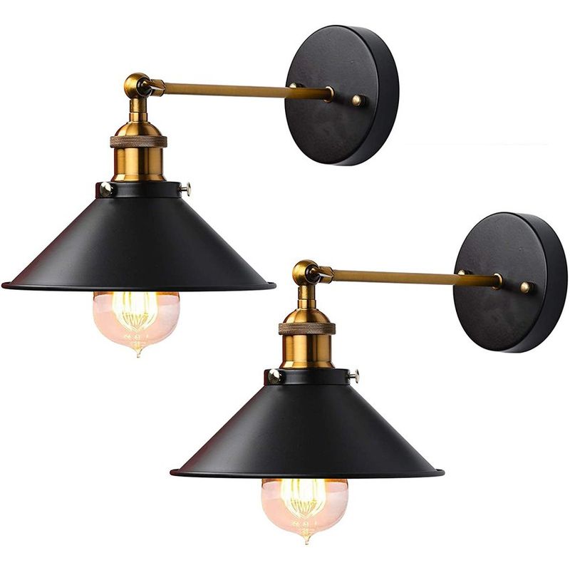 HOME NEAT - 2 Unidades aplique pared industrial lámparas pared ajustable E27