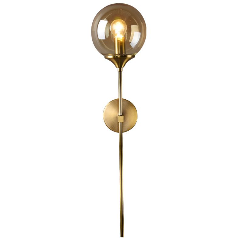 HOME NEAT - Lámpara de pared de vidrio vintage E14 - Ambar