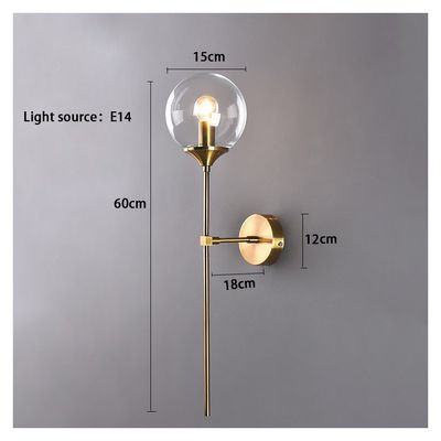 Imagen 2 del producto Lámpara de pared de vidrio vintage E14 - Ambar