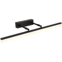 Led lámparas espejo 9w 3 colores apliques espejo de baño 40cm Negro.