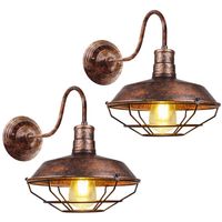 2 Unidades Lámpara de pared vintage e27 aplique de pared - óxido