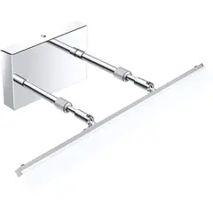 HOME NEAT - Led lámparas espejo 9w 3 colores apliques espejo de baño 40cm Plata