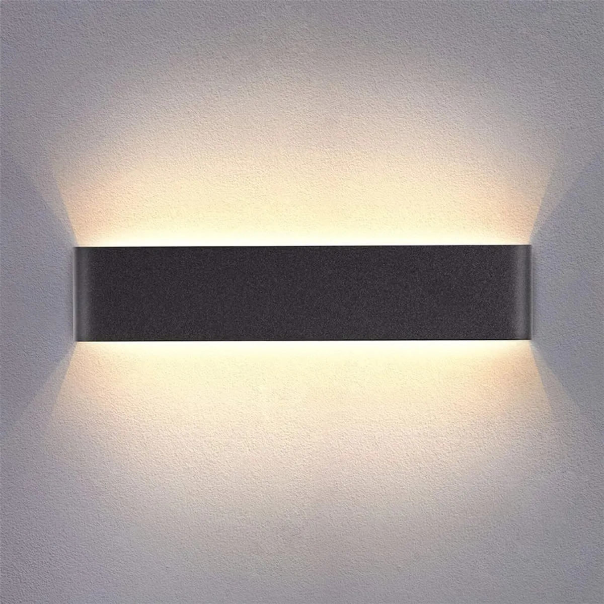 HOME NEAT - lámpara de pared led 14w moderna aluminio 36cm Negro Blanco Cálido