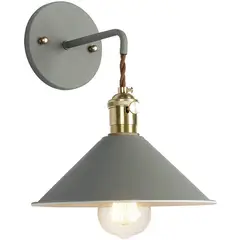 HOME NEAT - Apliques de pared vintage metal rusticos lámpara de pared retro gris