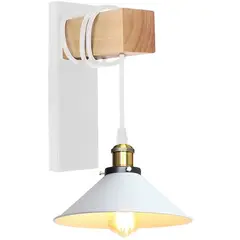 HOME NEAT - Lámpara de pared vintage retro aplique pared E27 para pasillo blanco