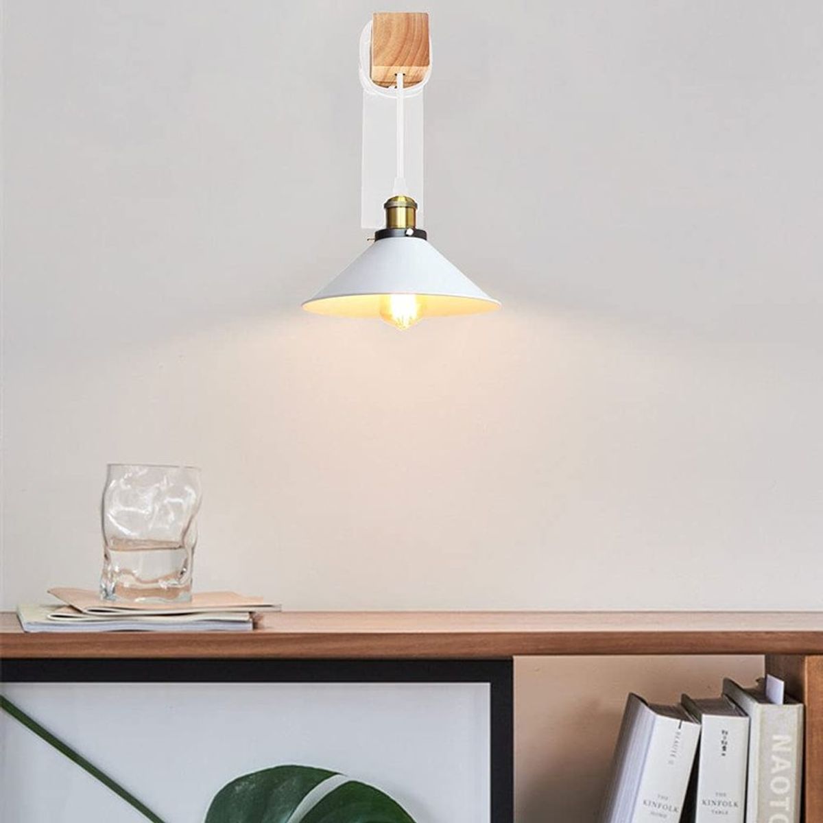 HOME NEAT - Lámpara de pared vintage retro aplique pared E27 para pasillo blanco