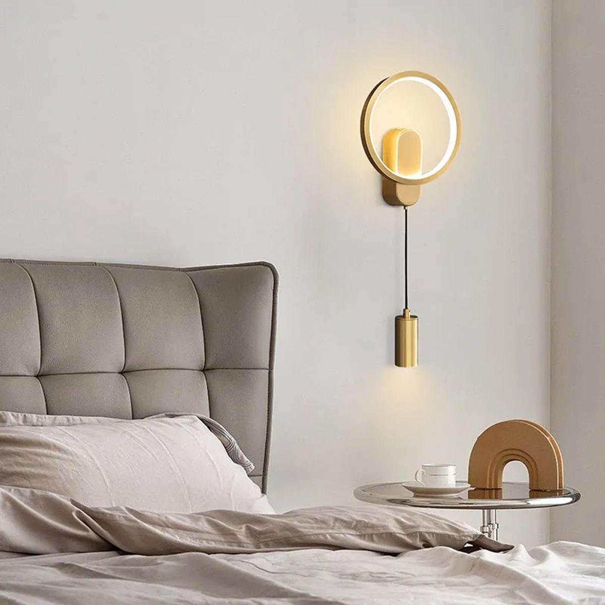 HOME NEAT - Led aplique pared led 3 color lámpara de pared para habitacion