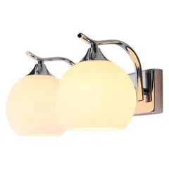 HOME NEAT - Lámpara de pared 2 luces moderno con pantalla de bola vidrio e27