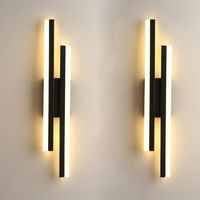 2 Unidades Lámpara de pared LED 16W 3 colores Para Dormitorio - Negro