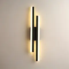 HOME NEAT - Lámpara de pared LED 16W 3 colores Para Salon Dormitorio Negro