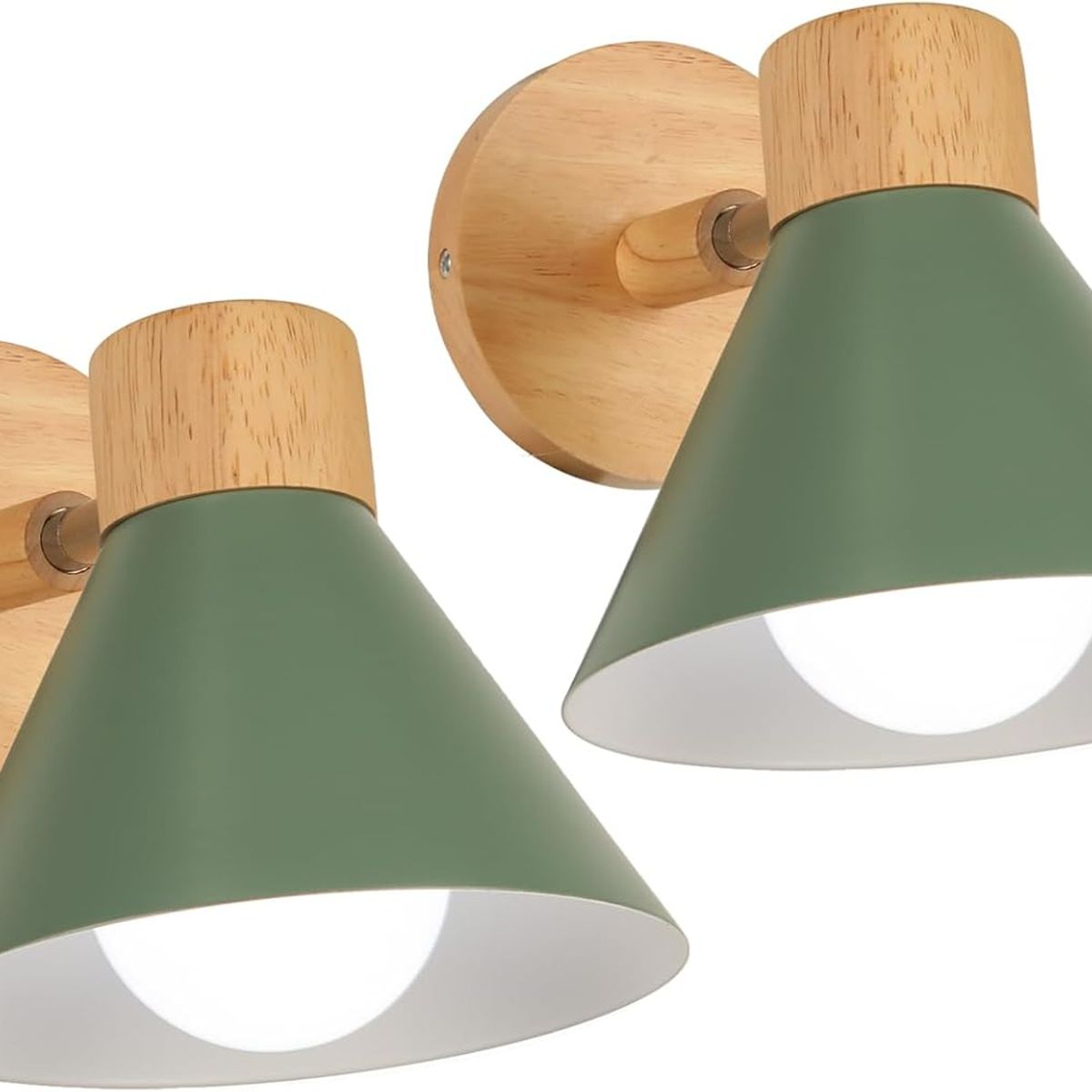 HOME NEAT - 2 Unidades Aplique de Pared Moderno E27 Ø18cm - Verde.