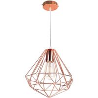 Lámpara de techo diamante lámpara de colgante ø26cm e27 oro rosa