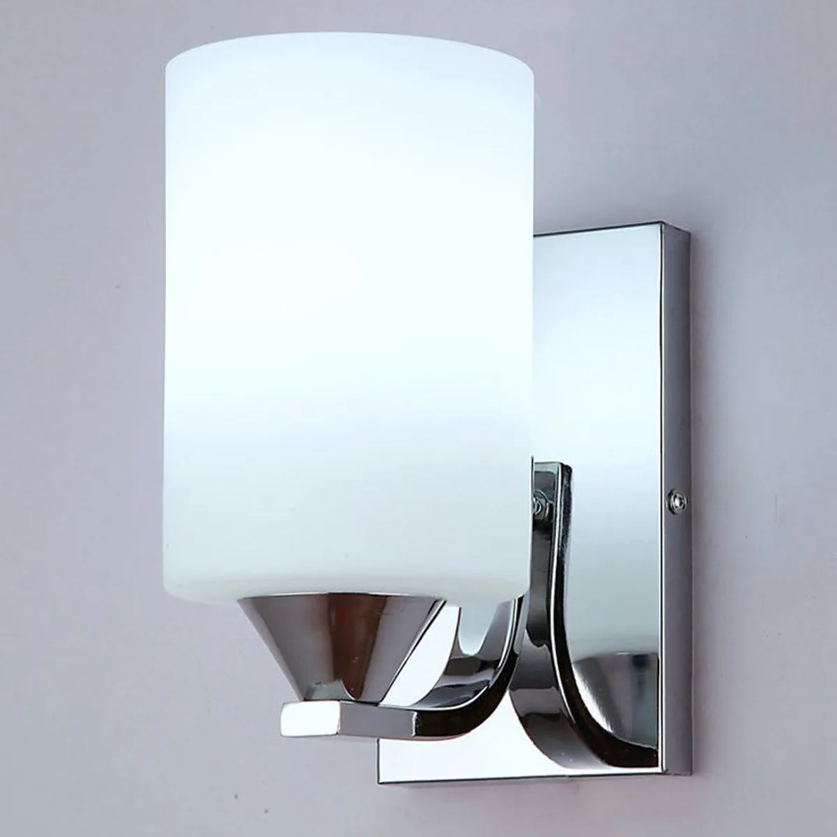 HOME NEAT - Lámpara de pared de vidrio vintage e27 aplique de pared plata