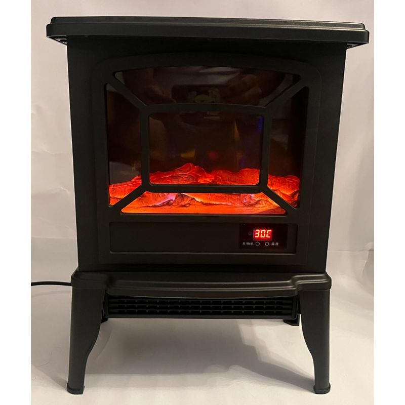 ARTIHOGAR - Chimenea Eléctrica Vintage Control Remoto Efecto Llama Real