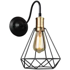 HOME NEAT - Home-neat vintage luz lámpara de pared industrial e27 ø 20 cm negro