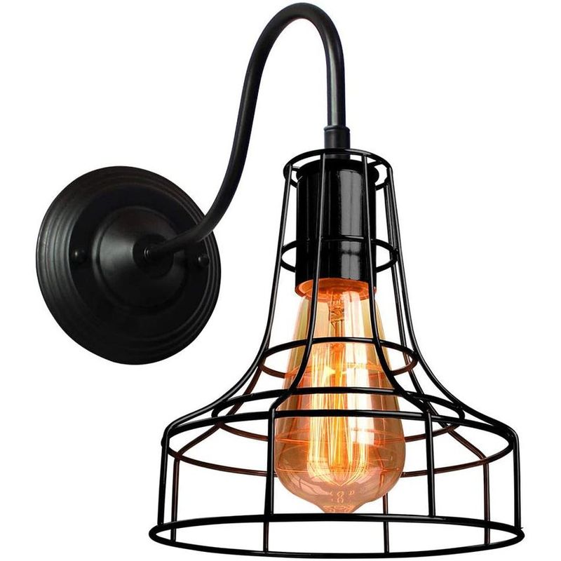 HOME NEAT - Home-Neat Lámpara de pared creativa  industrial vintage E27 negro