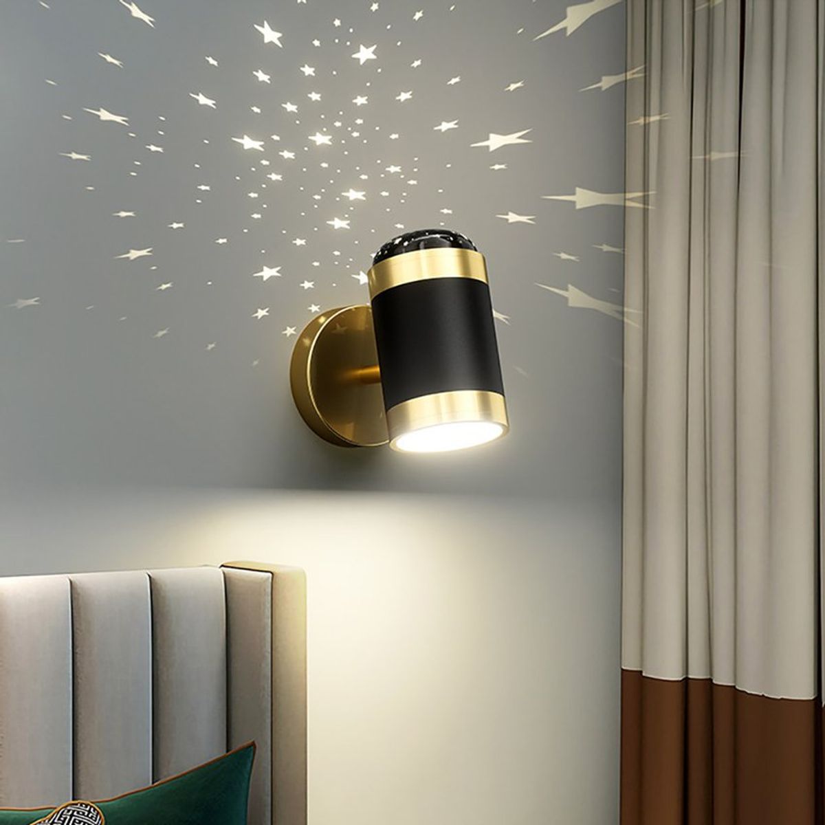 HOME NEAT - Led apliques de pared metal nórdico 3 color Luz de pared proyector