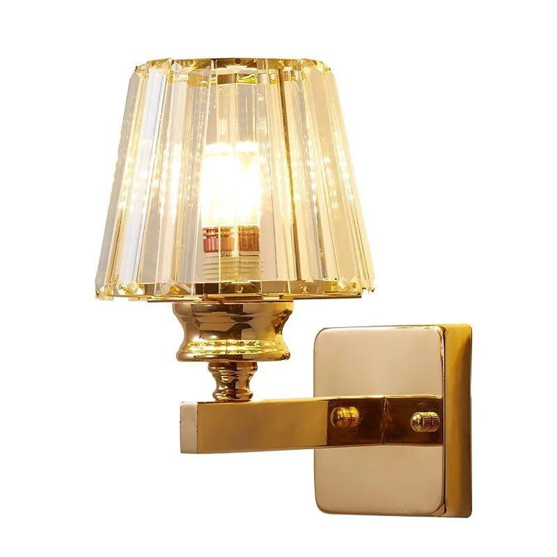 HOME NEAT - Lámpara De Pared De Cristal E27 - Oro