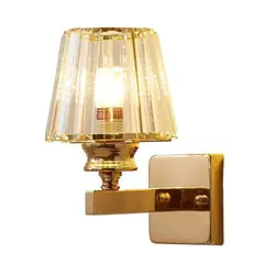 HOME NEAT - Lámpara De Pared De Cristal E27 - Oro