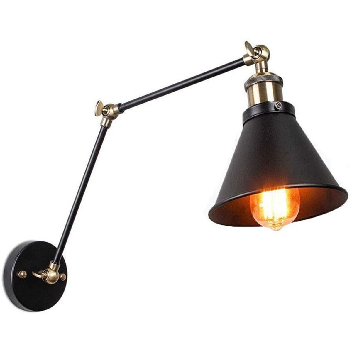 HOME NEAT - Lámparas de pared con oscilación ajustable brazo E27 Aplique de Pared