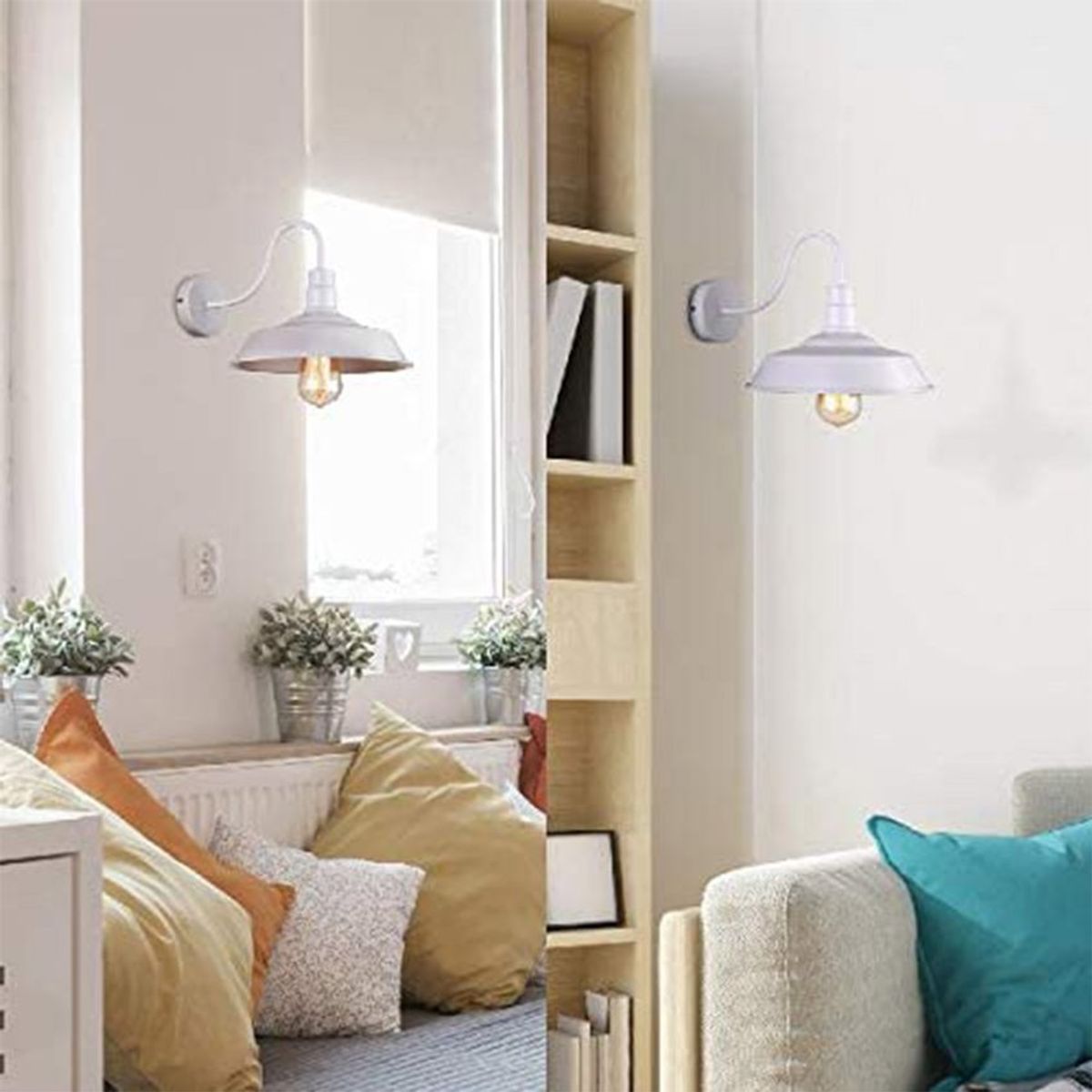 2 Unidades Lámpara de pared vintage E27 aplique de pared de interior, marca HOME NEAT - Foto 2