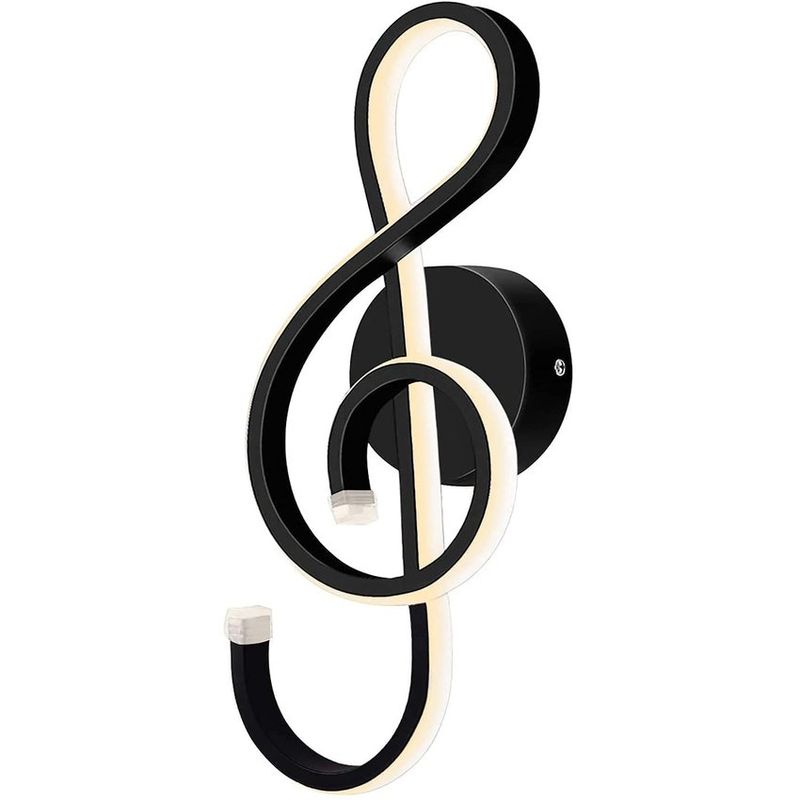 HOME NEAT - Lámpara de pared LED 22w Moderna Aplique de pared tricolor Negro