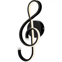 HOME NEAT - Lámpara de pared LED 22w Moderna Aplique de pared tricolor Negro