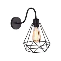 HOME NEAT - Lámpara Pared Vintage Casquillo E27 Negro