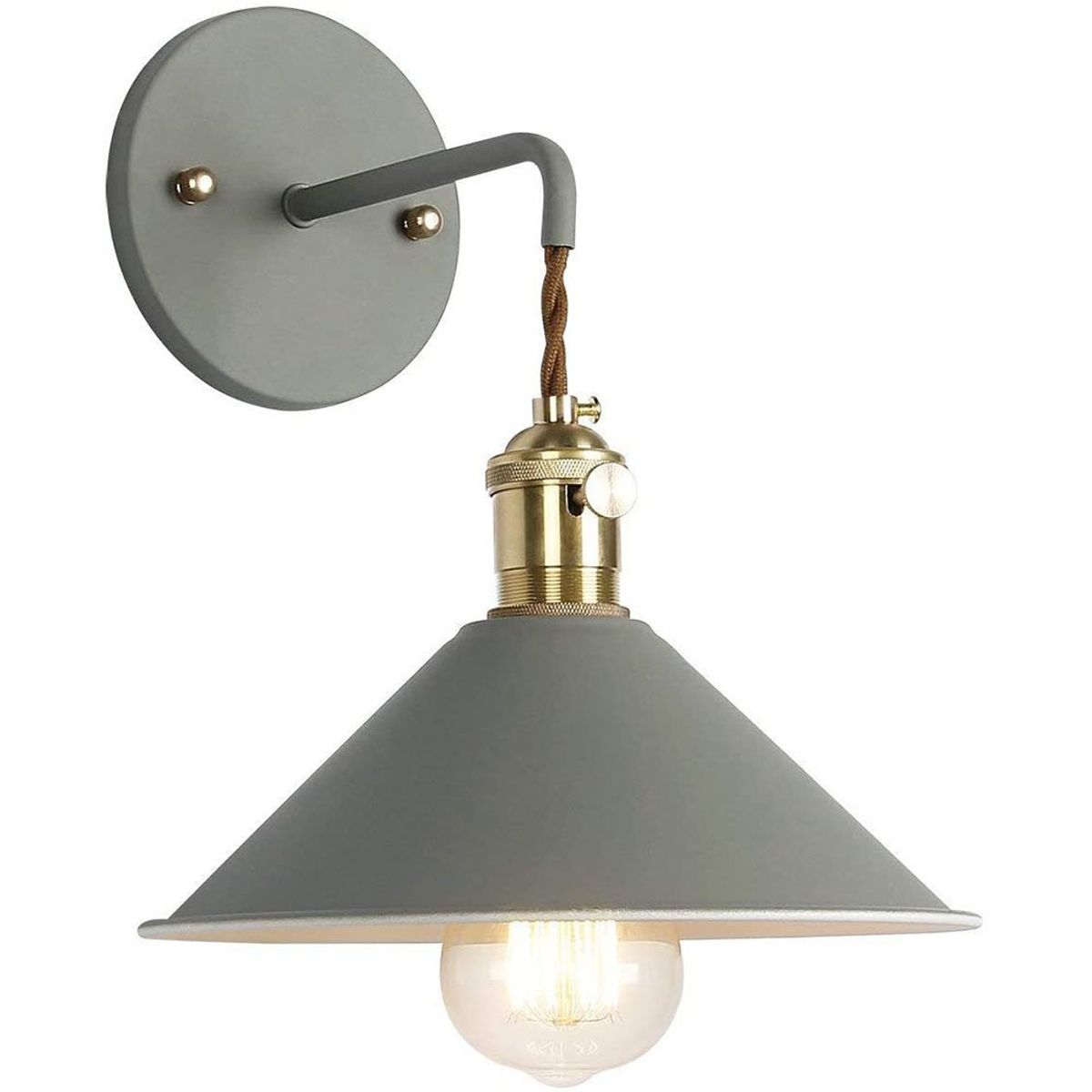 HOME NEAT - Lámpara de pared Vintage Apliques de Pared E27 para salón Gris