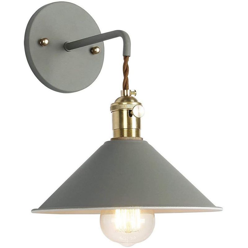 HOME NEAT - Lámpara de pared Vintage Apliques de Pared E27 para salón Gris