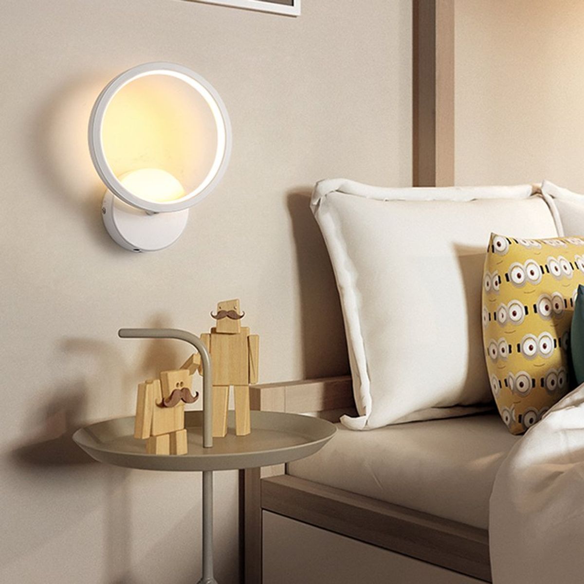 HOME NEAT - Led aplique pared led 3 color lámpara de pared 13w para habitacion