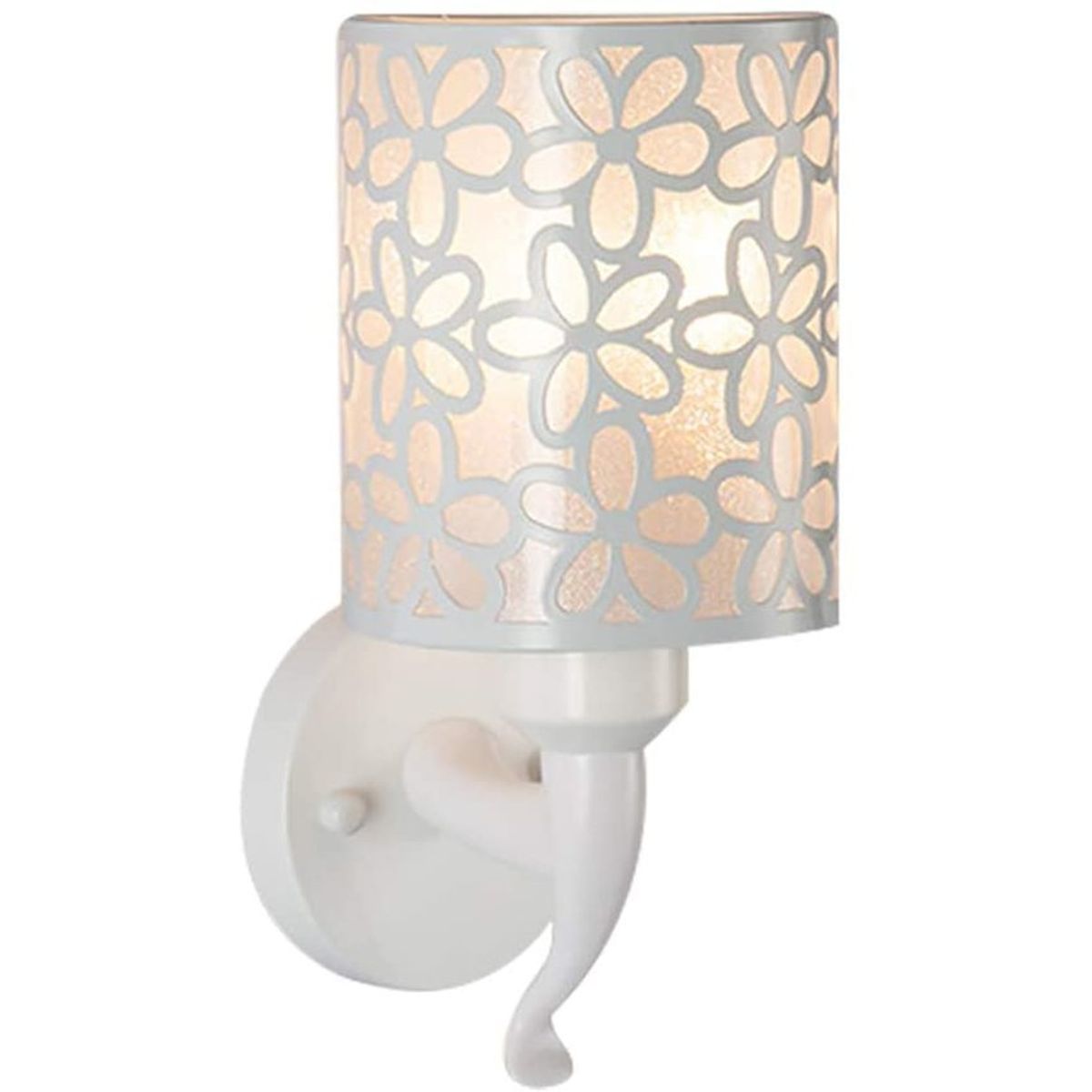 HOME NEAT - Lámpara de pared moderna apliques de pared patrón de flor de pantalla
