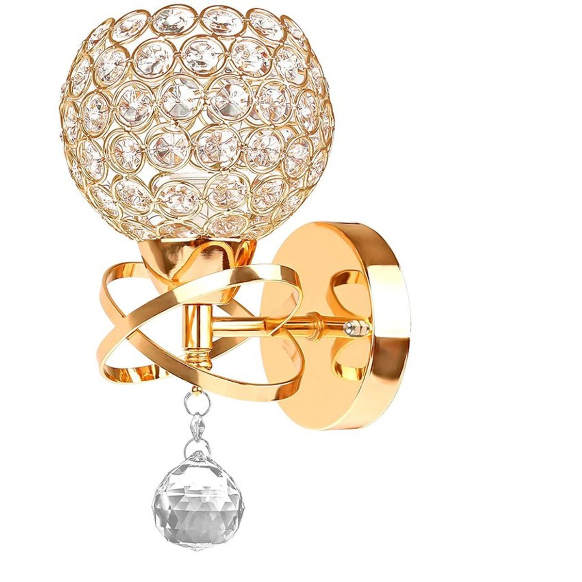 HOME NEAT - Apliques de lámparas de pared de cristal modernas e27 dorado