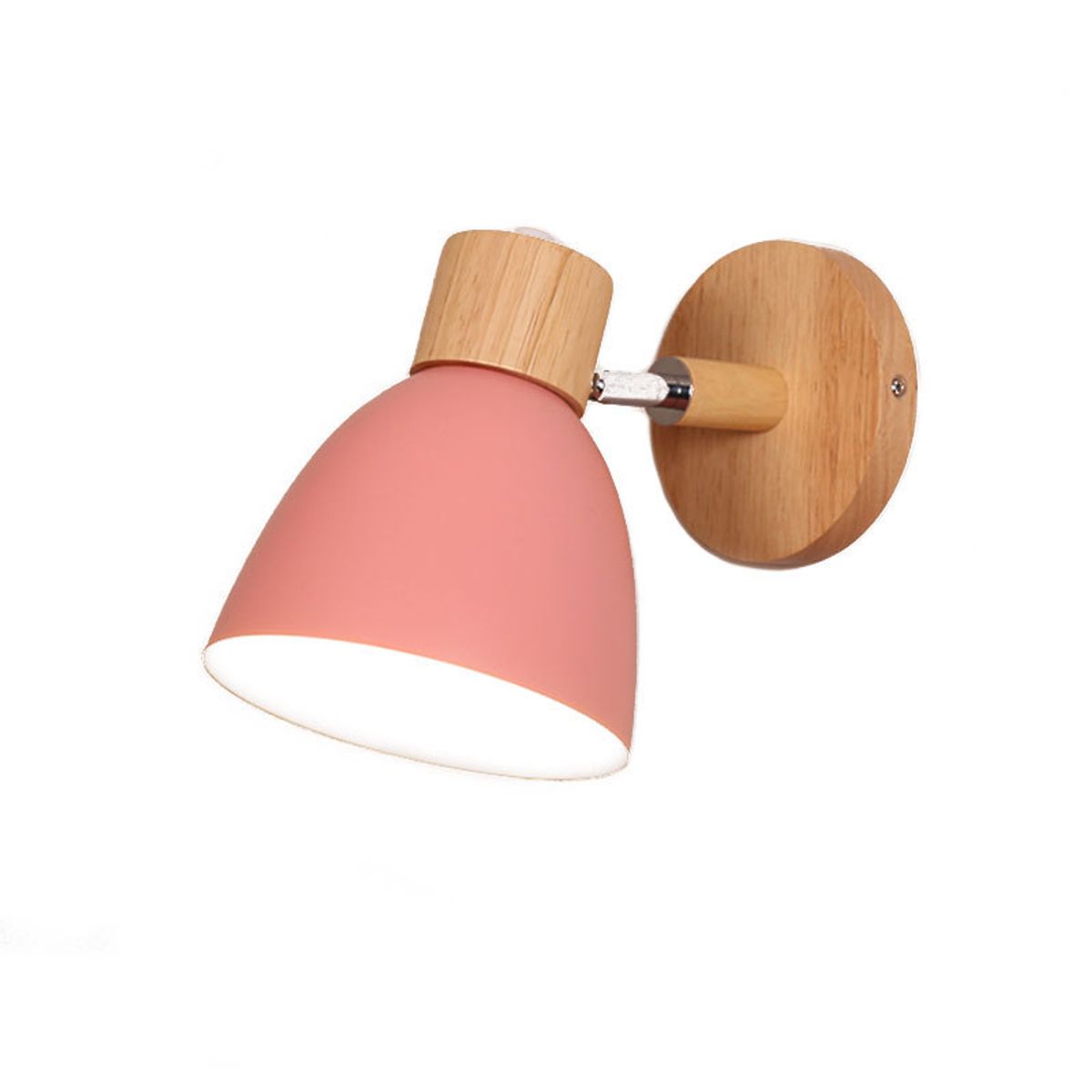 HOME NEAT - Apliques de pared madera moderno lámpara de pared e27 Rosa