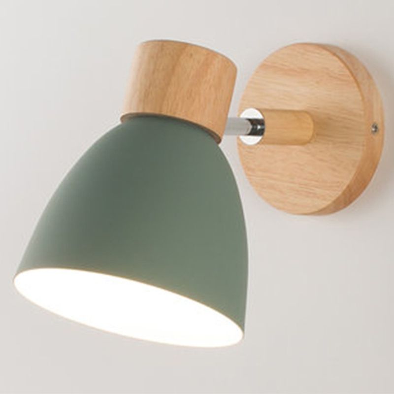 HOME NEAT - Apliques de pared Madera moderno lámpara de pared e27 - Verde