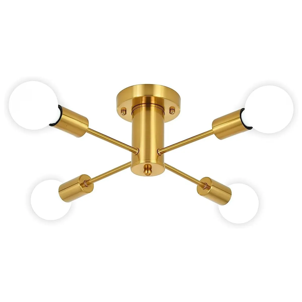 HOME NEAT - Lámparas de Techo Moderno de 4 Luces E27 - Dorada