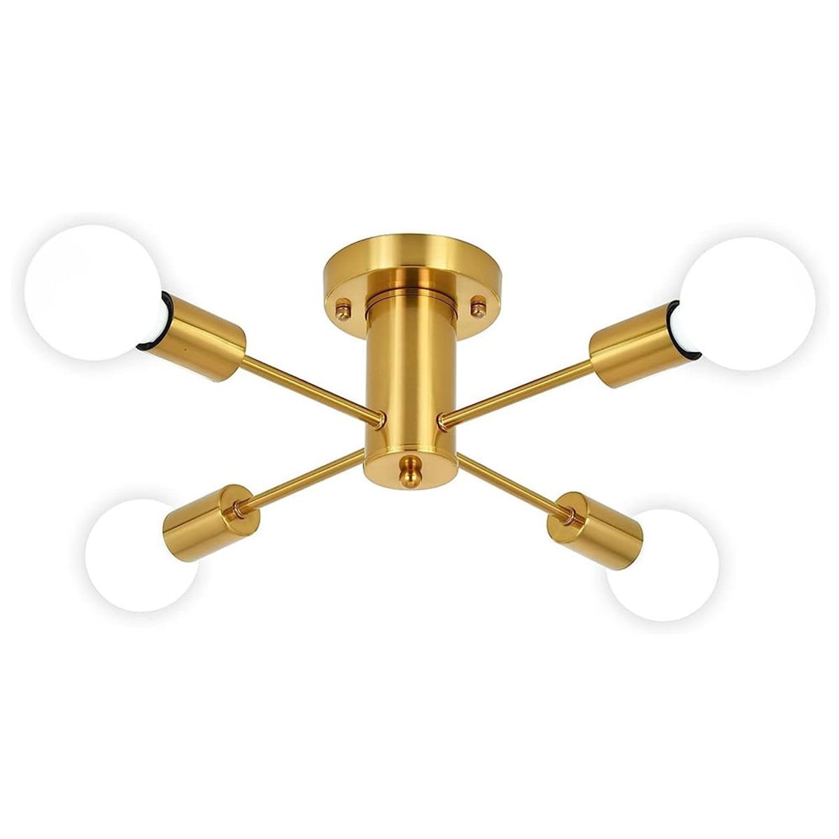 HOME NEAT - Lámparas de Techo Moderno de 4 Luces E27 - Dorada
