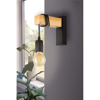 Imagen 2 del producto Home-neat luz lámpara de pared madera estilo moderno Negro