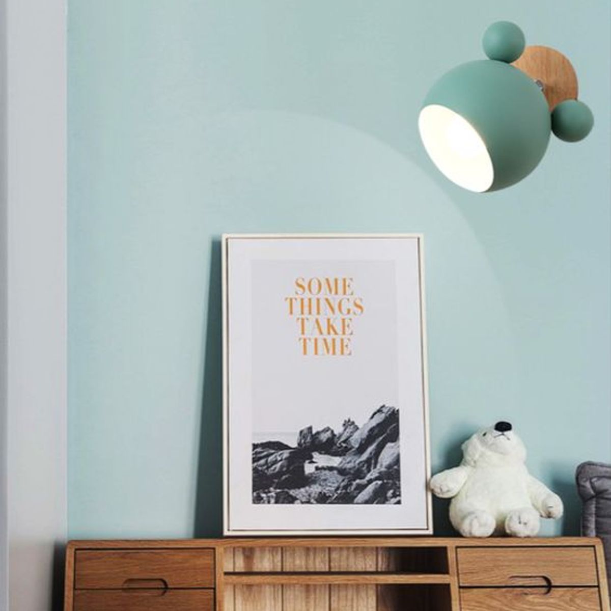 HOME NEAT - Lámpara de pared e27 Redonda Verde