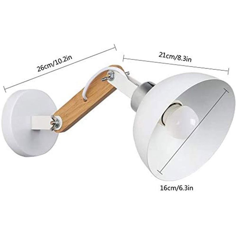 HOME NEAT - Aplique de pared con bola de cristal Lámpara de pared 15cm - Gris