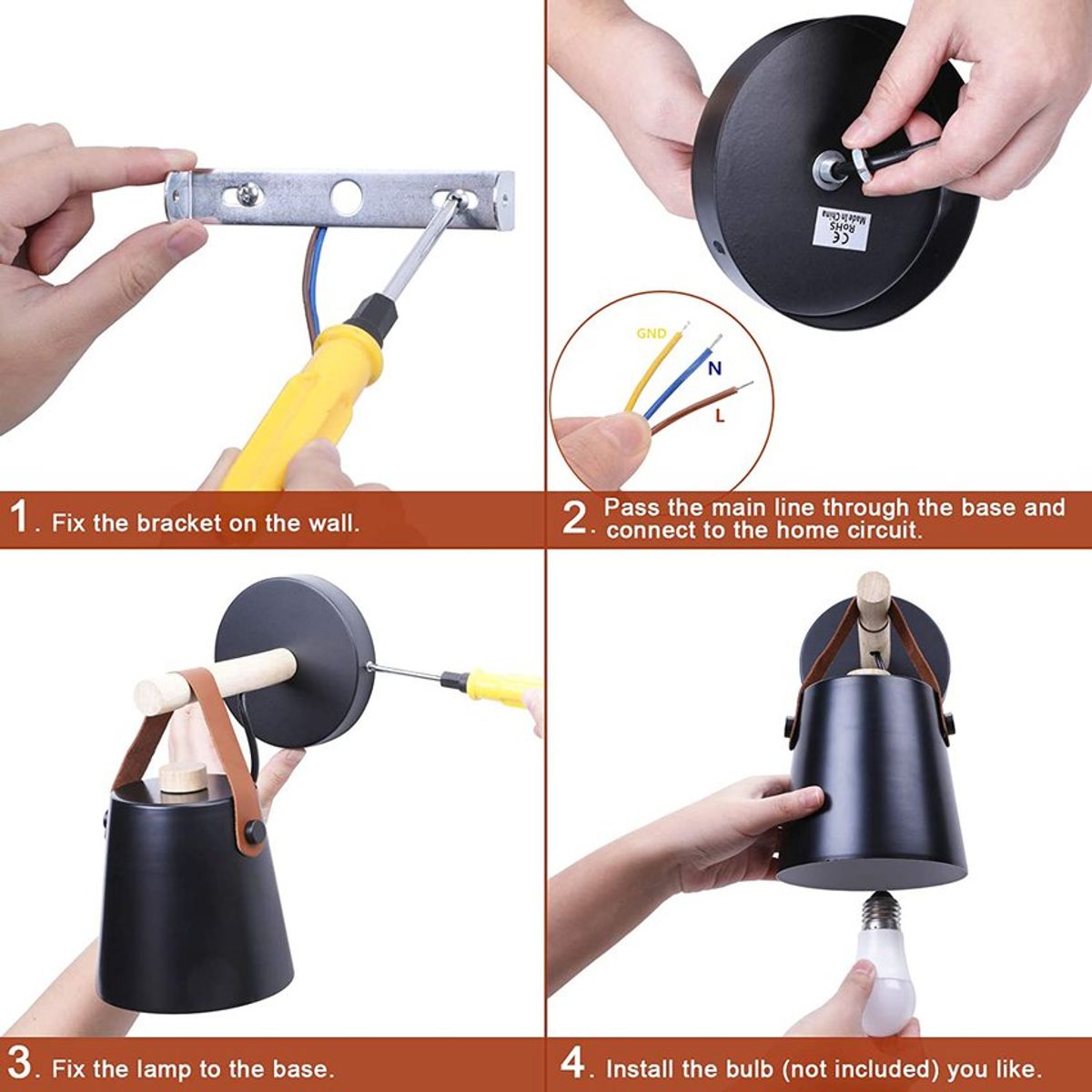 HOME NEAT - 2 Unidades Lámpara de pared De Vidrio Apliques de pared E27