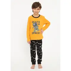 KAYSER - Pijama Niño Polar 641814M - Naranjo